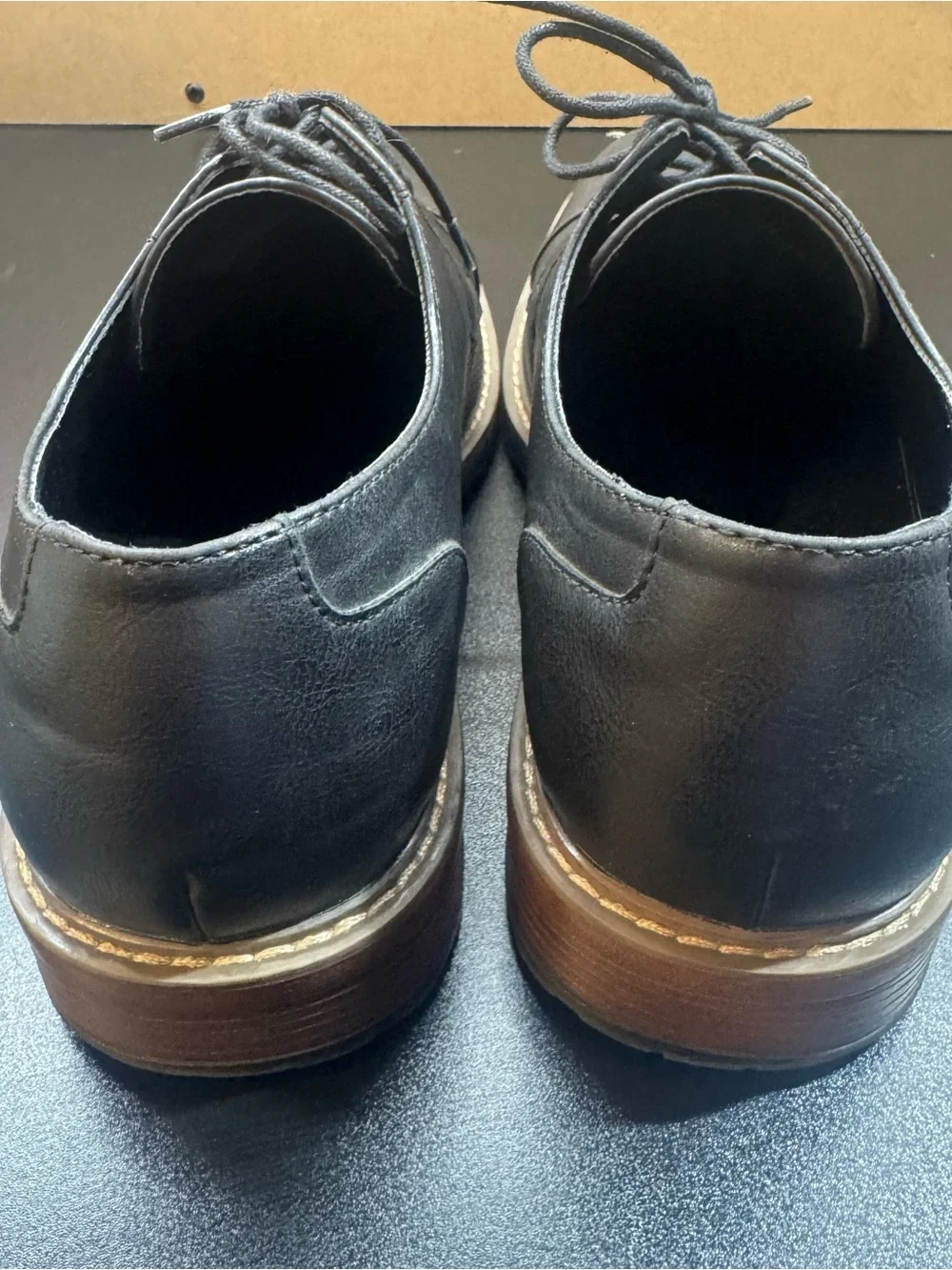 Perry Ellis Portfolio Grand Wide Black Men’s Dress Shoes Size 12